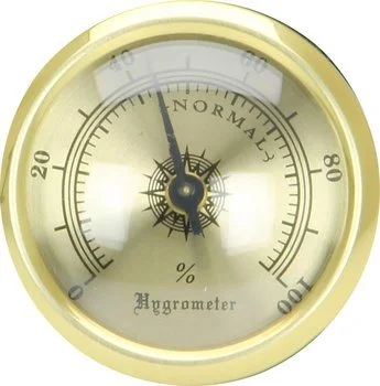 Best Analog Hygrometer for Humidor with Handsome Gold Frame