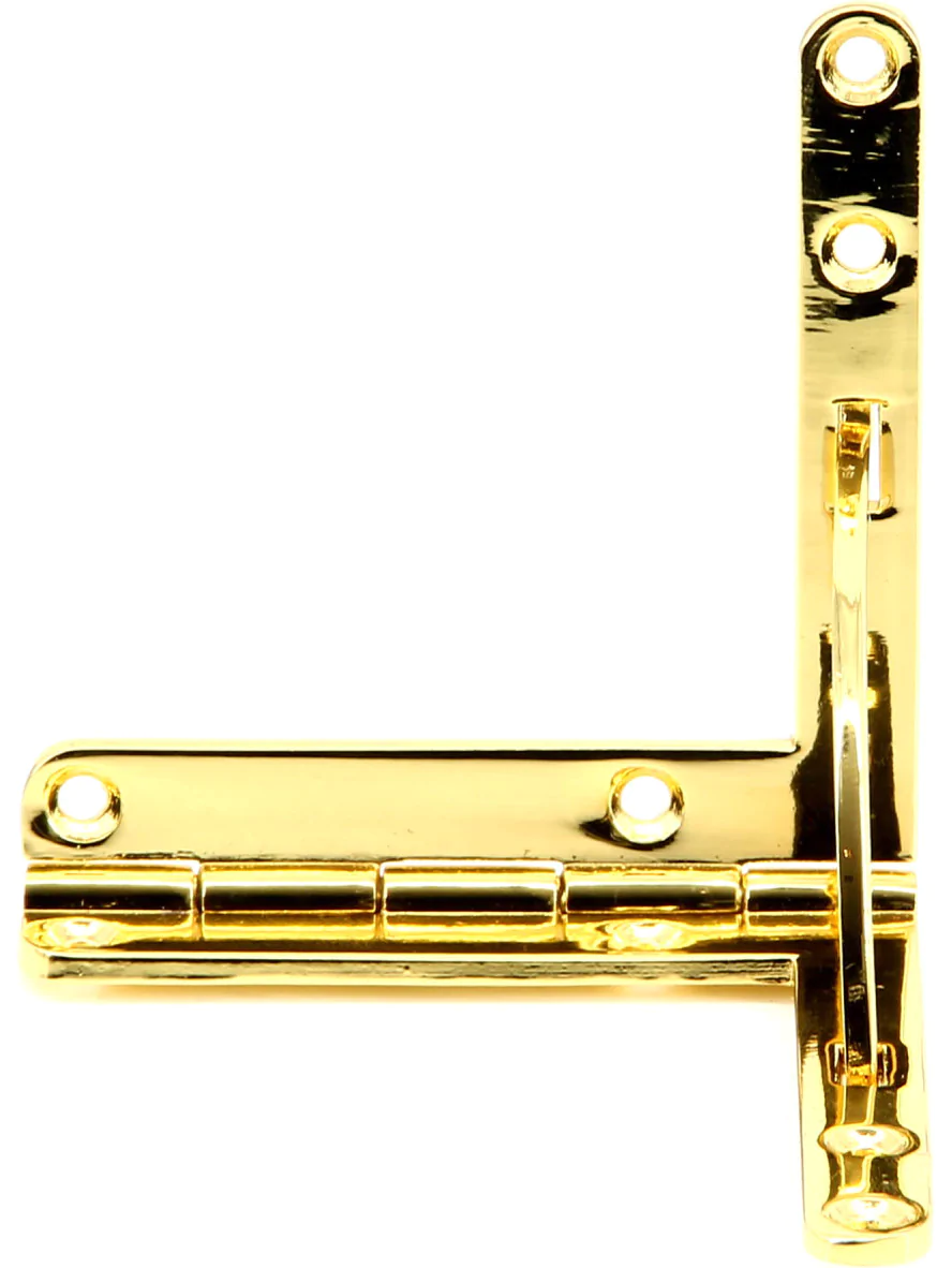 Quadrant Hinge RLECS 2PCS 44mm/1.73inch Gold Zinc Alloy Box Hinge Cigar  Case Furniture 90 Degree Folding Support Hinges for Jewelry Wine Wooden Box