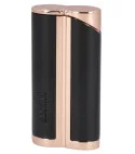 adorini Single Jet Curve Lighter Black / Rose Gold incl. Cigar Punch