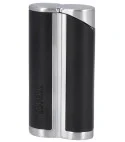 adorini Single Jet Curve Lighter Black / Satin Silver incl. Cigar Punch