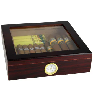 BigSmoke Humidor brown with glas lid