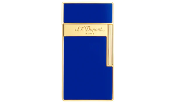 S.T. Dupont Biggy Запалка Blue Lacquer Golden 025005