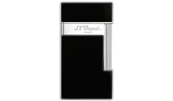 Запалка S.T. Dupont Slimmy Black Lacquer Chrome 028001