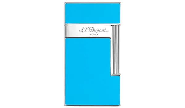 Запалка S.T. Dupont Slimmy Light Blue Lacquer Chrome 028007