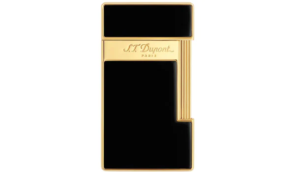 S.T. Dupont Slimmy Lighter Black Lacquer Gold 028002