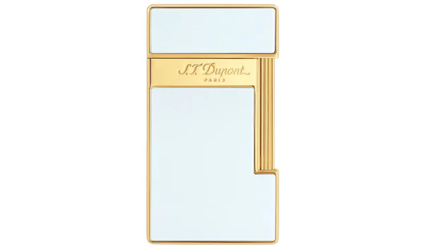 Запалка S.T. Dupont Slimmy White Lacquer Gold 028004