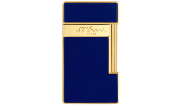 S.T. Dupont Slimmy Lighter Blue Lacquer Gold 028005