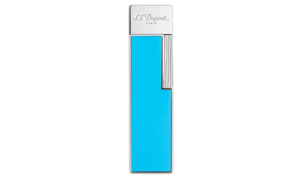 S.T. Dupont Twiggy Lighter Light Blue Lacquer Chrome 030007