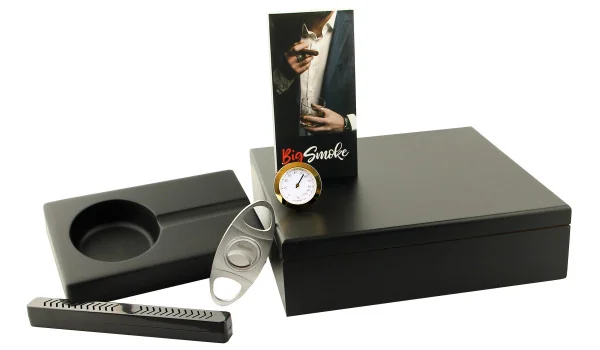 BigSmoke Humidor Set black